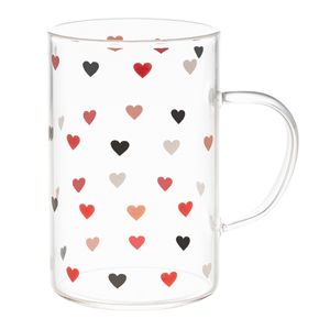 Caneca Coração 280ml em Vidro Lyor