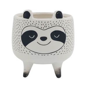 Vaso Cachepot Decorativo 12x9cm em Porcelana Brascontinental