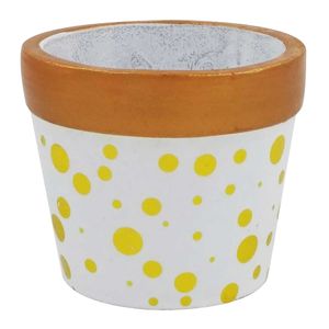 Vaso Cachepot Decorativo 9x8cm em Cerâmica Inter Ponte