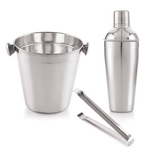Kit Bar 3 Peças em Aço Inox Livon