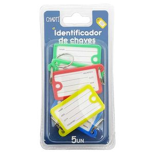 Kit Identificador de Chaves 5 Peças em Plástico Livon