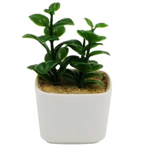 Vaso Decorativo C/ Planta Artificial 7cm Cerâmica Livon