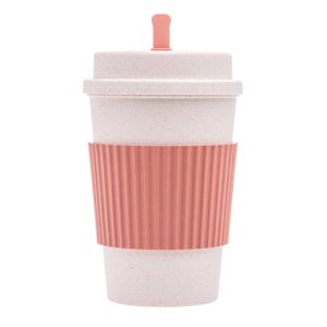 Copo Café C/ Tampa 450ml em Bambu Colorido Lyor