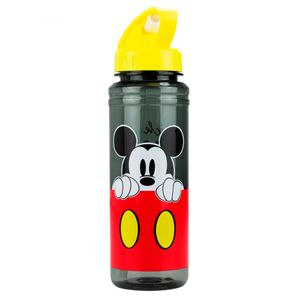 Garrafa C/Canudo Mickey Mouse 700ml em Plástico Taimes