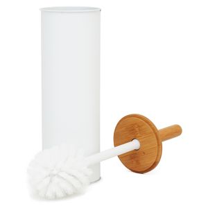 Escova sanitária com suporte com cabo de bambu 38cm Wincy