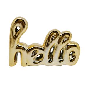 Hello Decorativo de Cerâmica 13x9cm Interponte