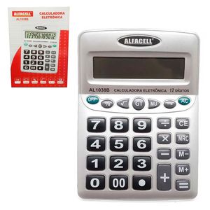 Calculadora Eletrônica de Mesa 12 Dígitos 17,9x13x4,8cm Imporiente