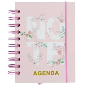 Agenda Permanente Rosa 160 Folhas 15x11cm em Papel Inter Ponte