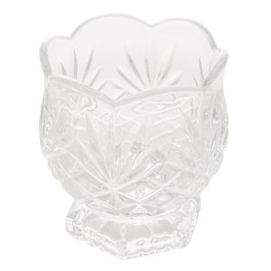 Porta colher de cristal transparente 8x8-5cm Lyor Coliseu Presentes