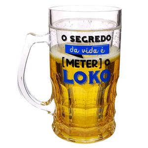Caneca Chopp Congelável O Segredo da Vida 450ml em Acrílico Dayimport