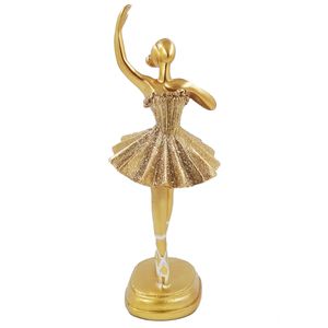 Bailarina Decorativa C/ Glitter 20x8cm em Resina Martins & Martins