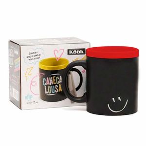 Caneca Lousa C/ Giz 320ml em Porcelana Rio de Ouro