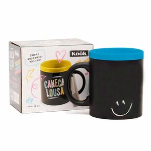Caneca Lousa C/ Giz 320ml em Porcelana Rio de Ouro