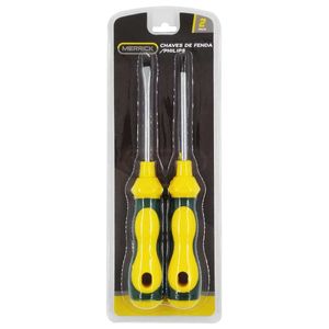 Kit Chaves de Fenda/Philips 2 Peças 20cm em Metal Merrick