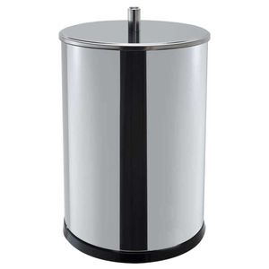 Lixeira Prata C/ Tampa 3 Litros em Aço Inox Wincy