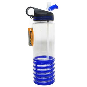 Garrafa C/ Canudo e Listras 700ml em Plástico Livon