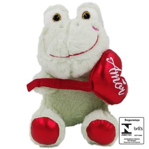 Bichos de Pelúcia C/ Coração 20cm em Poliéster Fizzy