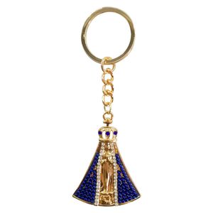 Chaveiro N. Sra. Aparecida 11cm em Metal Taimes
