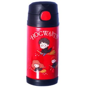Garrafa Térmica C/ Canudo Harry Potter 300ml em Aço Inox Zona Criativa