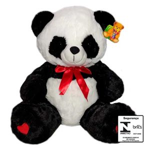 Urso Panda de Pelúcia 41cm em Poliéster Fizzy