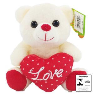 Urso de Pelúcia Amor 15cm em Poliéster Fizzy