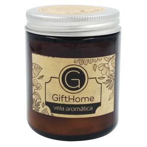 Vela Aromática C/ Tampa 8,5x7cm em Parafina GiftHome