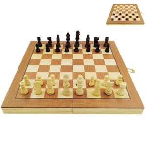 Jogo de Xadrez/Dama 35x35cm em Madeira Coday