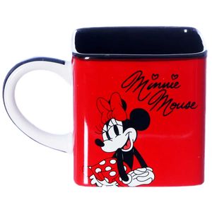 Caneca Cubo Minnie Mouse 300ml em Porcelana Zona Criativa