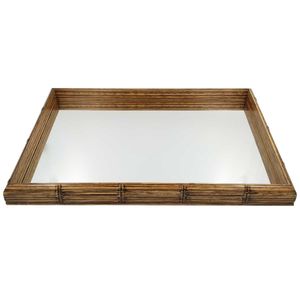 Bandeja Decorativa Espelhada 30x45cm em Bambu Vipa