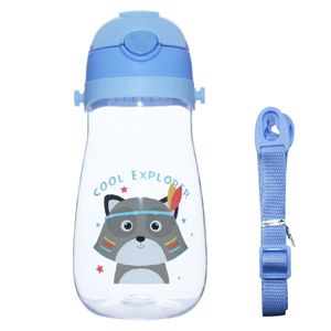 Garrafa Infantil 580ml C/ Canudo em Plástico Top Útil