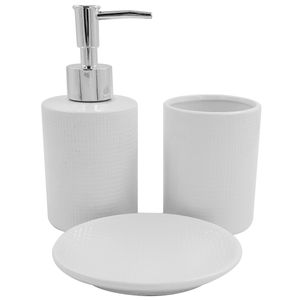 Kit banheiro 3 Peças em Cerâmica Lyor