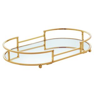 Bandeja Oval Decorativa 26x16cm em Metal Rojemac