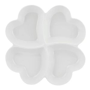 Petisqueira de melamina trevo 4 divisórias 27cm Unihome