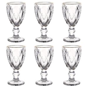 Jogo de Taças Licor Diamond 50ml 6 Peças em Vidro Lyor