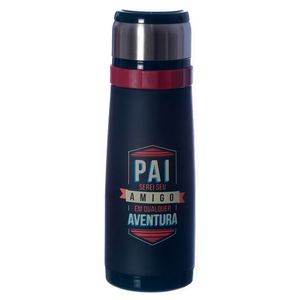 Garrafa Térmica Pai Amigo 600ml em Aço Inox Zona Criativa