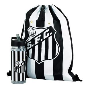 Garrafa Santos C/ Mochila 450ml em Plástico Mileno