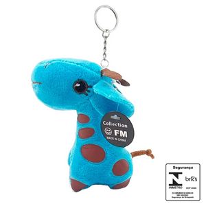 Chaveiro de Pelúcia Girafinha 11cm Cores Sortidas  F. Emy Decorações