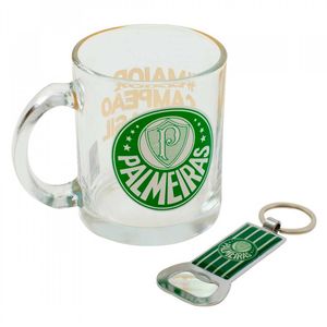 Caneca C/Abridor Palmeiras 370ml em Vidro Mileno