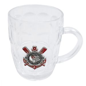 Caneca Corinthians 400ml em Vidro Mileno
