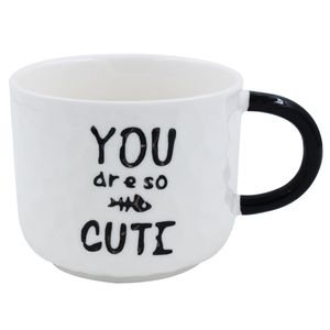 Caneca Gato 6,5x8,5cm em Cerâmica BM36