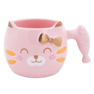 Caneca Gato 8,5x9cm em Cerâmica BM36