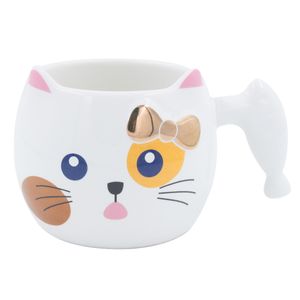 Caneca Gato 8,5x9cm em Cerâmica BM36