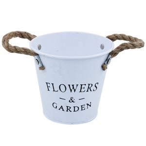 Vaso Flowers e Garden C/ Alça 12cm em Metal Megagift