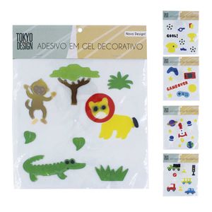 Adesivos em Gel Decorativo 20x20cm em Borracha Termoplástica Tokyo Design