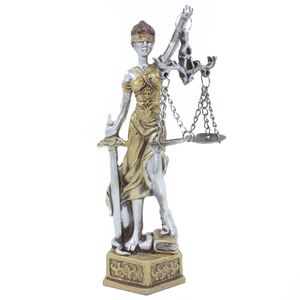 Dama da Justiça Decorativa 13x4,5cm em Resina Youbai