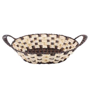 Cesta Oval C/ Alça 30cm em Plástico e Metal MegaGift