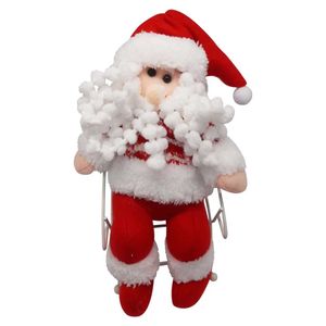 Papai Noel C/ Cadeira de Balanço 25cm em Poliéster Fartex