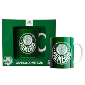 Caneca Palmeiras de Porcelana 330ml Sude Presentes