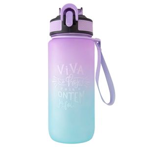 Garrafa C/ Alça + Canudo 700ml em Plástico Weeze