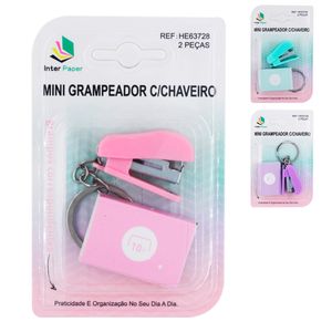 Mini Grampeador C/ Chaveiro 3,8cm em Metal Interponte
